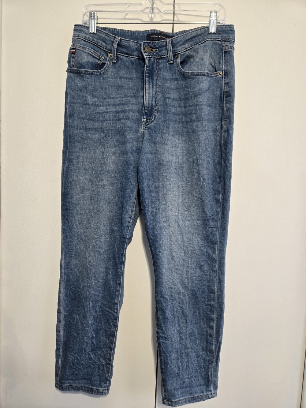 Tommy Hilfiger Curvy Skinny Ankle Jeans Size 12 Medium Wash Stretch Denim